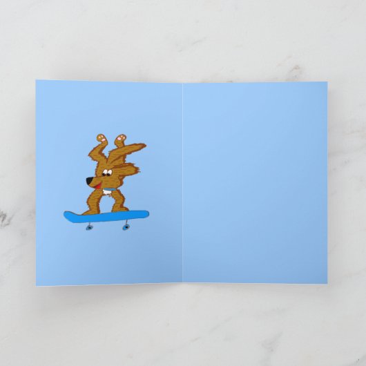 Skater Hündchen Karte (Innenseite)