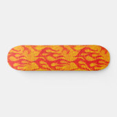 Skater-Jungen-Rot-Flammen Skateboard (Horizontal)