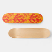 Skater-Jungen-Rot-Flammen Skateboard (Horizontal)