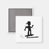 Skater Kid von Cussdum Designs Magnet (Vorderseite/Rückseite)