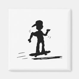 Skater Kid von Cussdum Designs Magnet