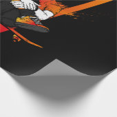 Skater Löwe in Jeans Sneakers und mit einem Skateb Geschenkpapier (Ecke)