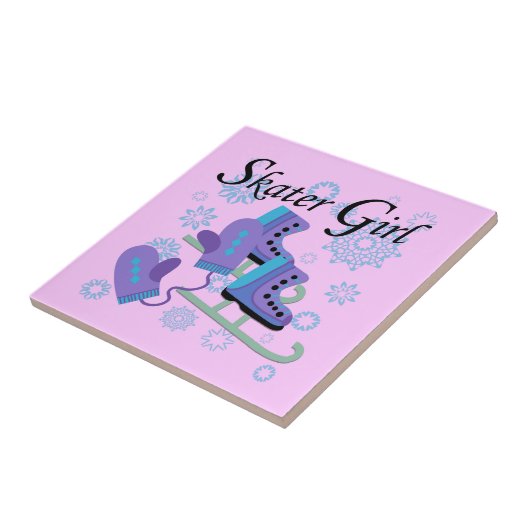 Skater-Mädchen Fliese (Seite)