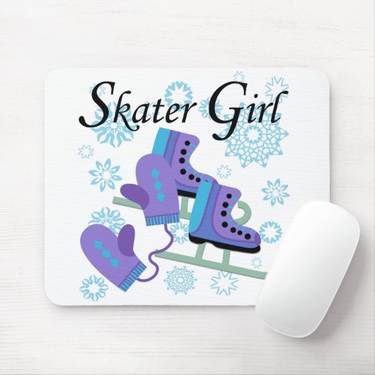 Skater-Mädchen Mousepad (Mit Mouse)