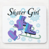 Skater-Mädchen Mousepad (Vorne)