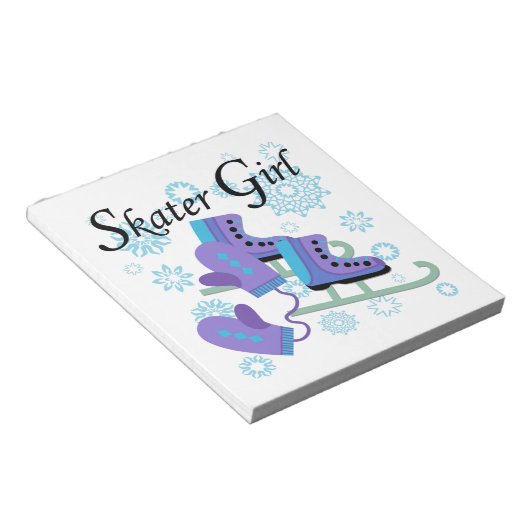 Skater-Mädchen Notizblock (angewinkelt)