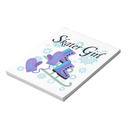Skater-Mädchen Notizblock (Rotiert)