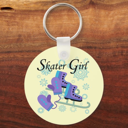 Skater-Mädchen Schlüsselanhänger (Vorderseite)