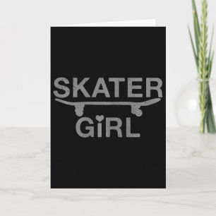 Skater Mädchen Skateboard Skaten Lustiges Geschenk Karte