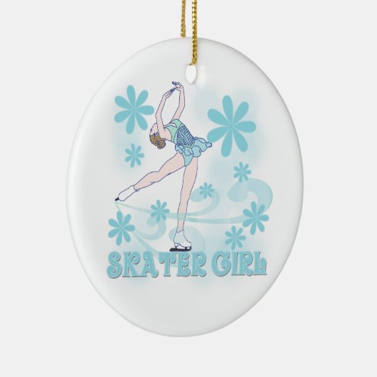 Skater-Mädchen-T-Shirts und Geschenke Keramikornament (Rechts)