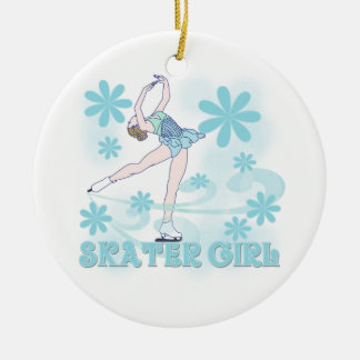 Skater-Mädchen-T-Shirts und Geschenke Keramikornament