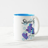 Skater-Mädchen Zweifarbige Tasse (VorderseiteRechts)
