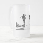 Skater Mattglas Bierglas (Vorderseite Links)