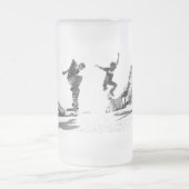 Skater Mattglas Bierglas (Mittel)