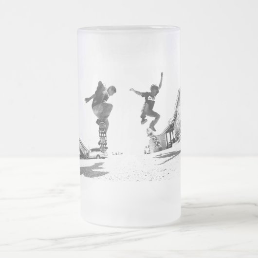 Skater Mattglas Bierglas (Mittel)