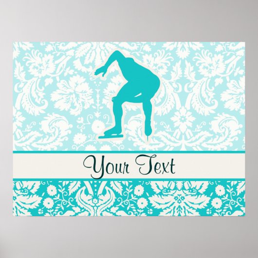 Skater mit aquamariner Drehzahl Poster (Vorne)
