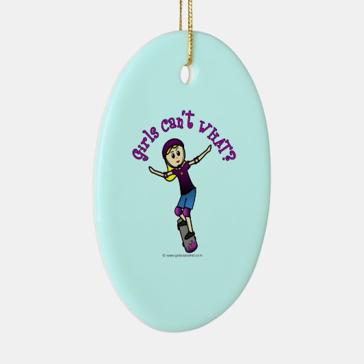 Skater mit Helm Keramikornament (Rechts)