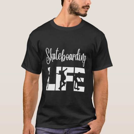 Skater mit Spaß für Skateboarden Lebensspende für T-Shirt (Vorderseite)