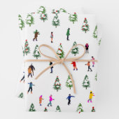 Skater Pine Wand Skaten Weihnachten Geschenkpapier Set (Beispiel)