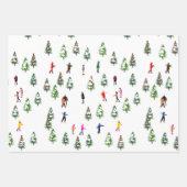 Skater  Pine Wand Skaten Weihnachten Geschenkpapier Set (Vorderseite)