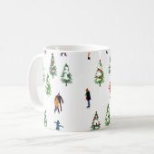 Skater Pine Wand Skaten Weihnachten Kaffeetasse (Vorderseite Links)