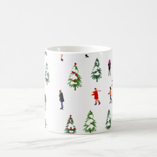 Skater  Pine Wand Skaten Weihnachten Kaffeetasse (Mittel)