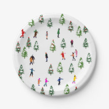 Skater Pine Wand Skaten Weihnachten