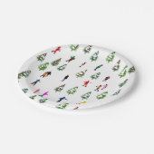 Skater  Pine Wand Skaten Weihnachten Pappteller (Schrägansicht)