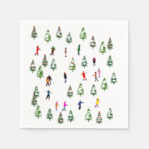 Skater Pine Wand Skaten Weihnachten