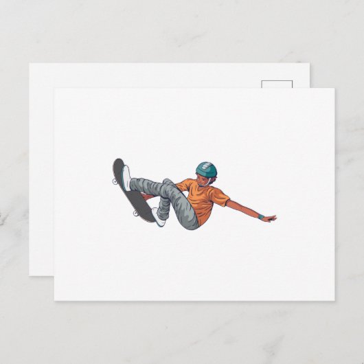 Skater Postkarte (Vorne/Hinten)