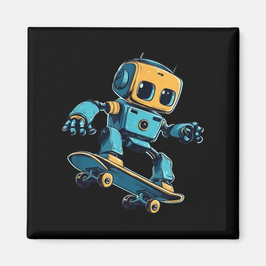 Skater-Roboter-Kostüm Magnet (Vorne)