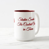 Skater Santa – The Coolest Claus in Town Zweifarbige Tasse (VorderseiteRechts)