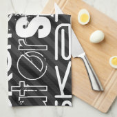 Skater; schwarz und dunkelgraue Streifen Handtuch (Viertel Falte)