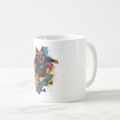 Skater Shepherd - Cooler Skateboard-Hund Kaffeetasse (VorderseiteRechts)