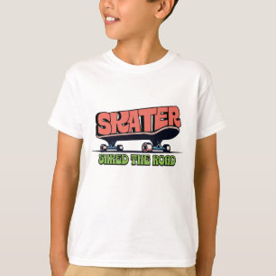 Skater Shred the Road – Retro 70er Skateboarding T-Shirt