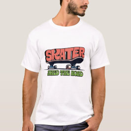 Skater Shred the Road – Retro 70s Skateboarding T-Shirt
