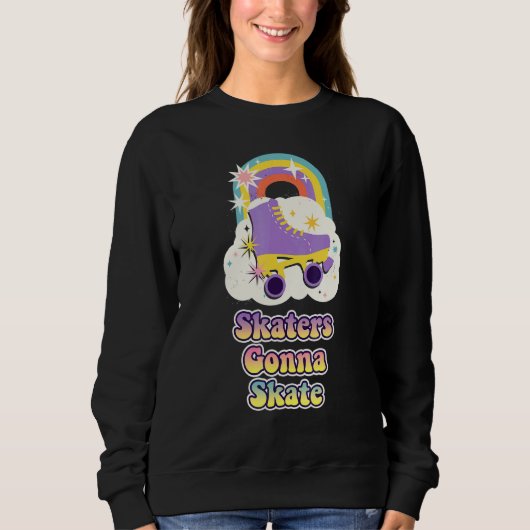 Skater Skate Roller Skaten Sweatshirt (Vorderseite)