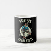 Skater Skate Skeleton Skateboarder Kaffeetasse (Mittel)