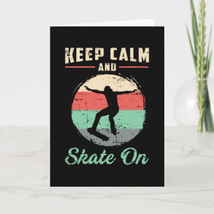 Skater Skateboard Behalte Calm Skaten Geschenkidee Karte