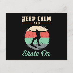 Skater Skateboard Behalte Calm Skaten Geschenkidee Postkarte