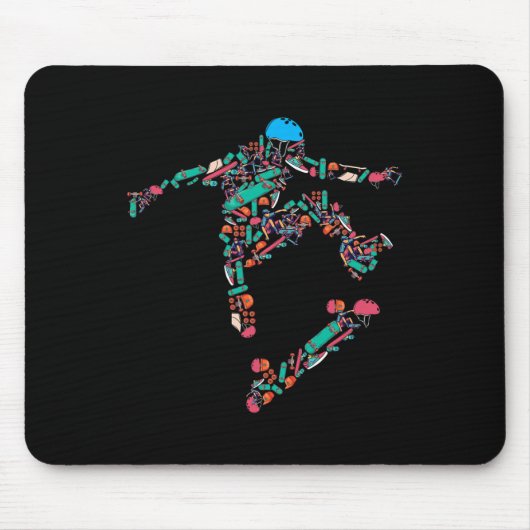 Skater Skateboard-Helm Ausrüstung Skateboard - Ska Mousepad (Vorne)