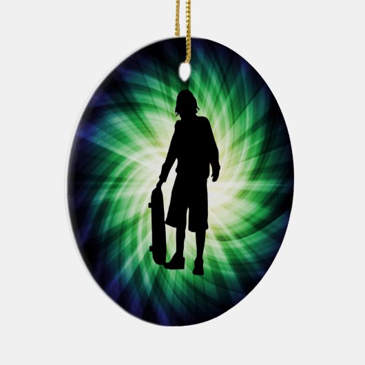 Skater; Skateboard Keramik Ornament (Rechts)