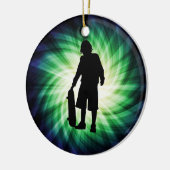 Skater; Skateboard Keramik Ornament (Links)