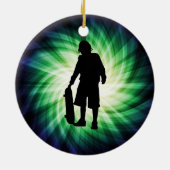 Skater; Skateboard Keramik Ornament (Hinten)