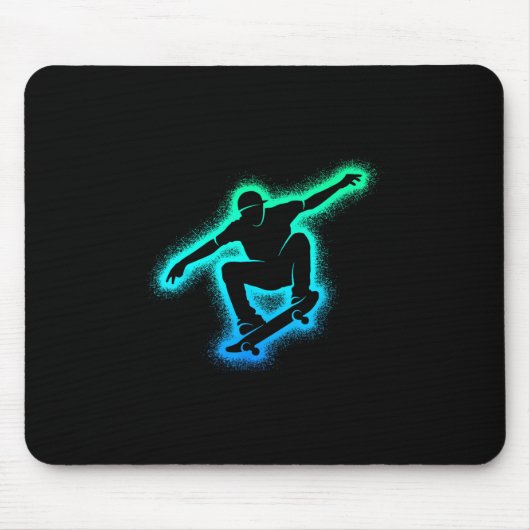 Skater Skateboard Skateboarder Men Kids Boys Skate Mousepad (Vorne)