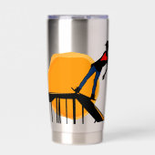 Skater, Skateboard, Sunset Thermobecher (Vorderseite)