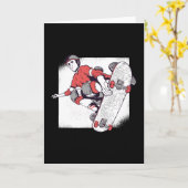 Skater Skateboard Vintag Karte (Gelbe Blume)