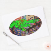 Skater-/Skateboarder-Jumps-Sticker Ovaler Aufkleber (Umschlag)