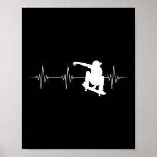 Skater Skateboarder Skateboarding Skateboard Brett Poster