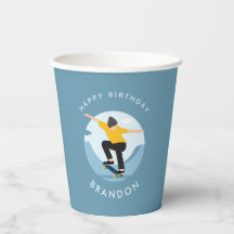 Skater Skateboarding Silhouette Name Kindergeburts